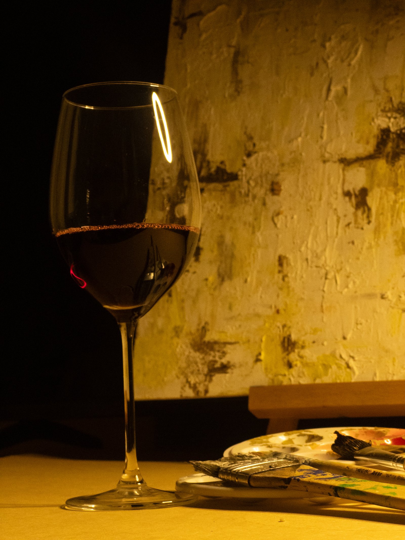 Copa de vino fotografía editorial